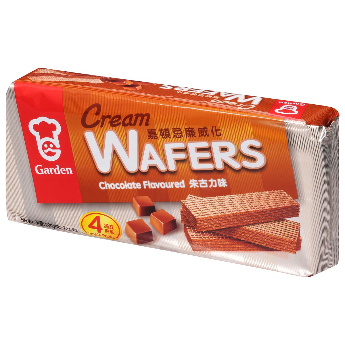 slide 6 of 9, Garden Chocolate Flavoured Cream Wafers Single Packs 4 ea, 4 ct