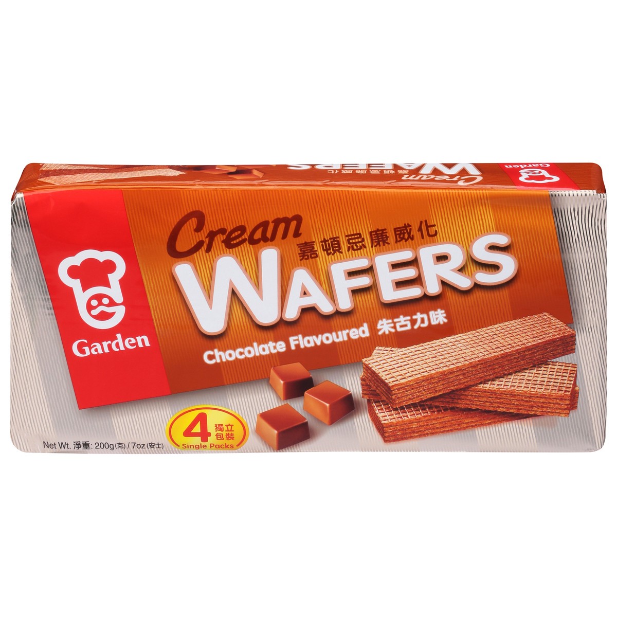 slide 1 of 9, Garden Chocolate Flavoured Cream Wafers Single Packs 4 ea, 4 ct