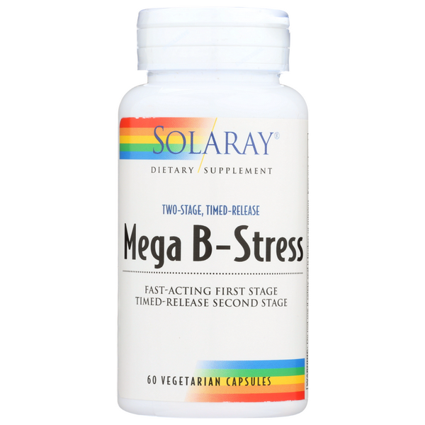 slide 1 of 1, Solaray Two Stage Timed Release Mega B-stress, 60 ct