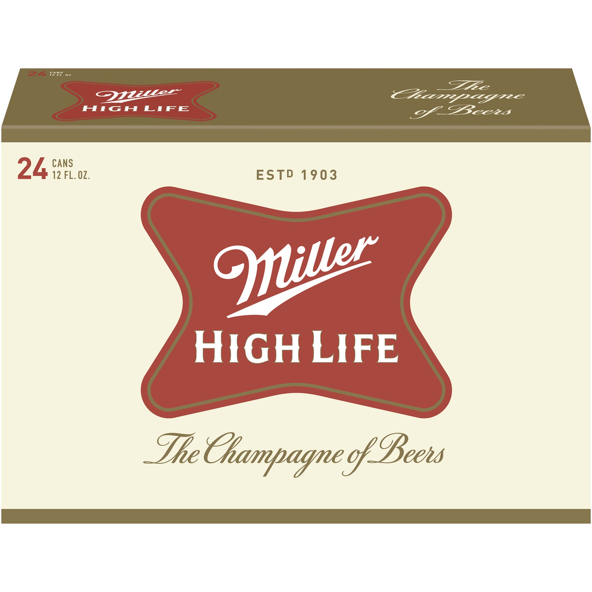 slide 2 of 5, Miller High Life Beer - 24pk/12 fl oz Cans, 24 ct; 12 fl oz