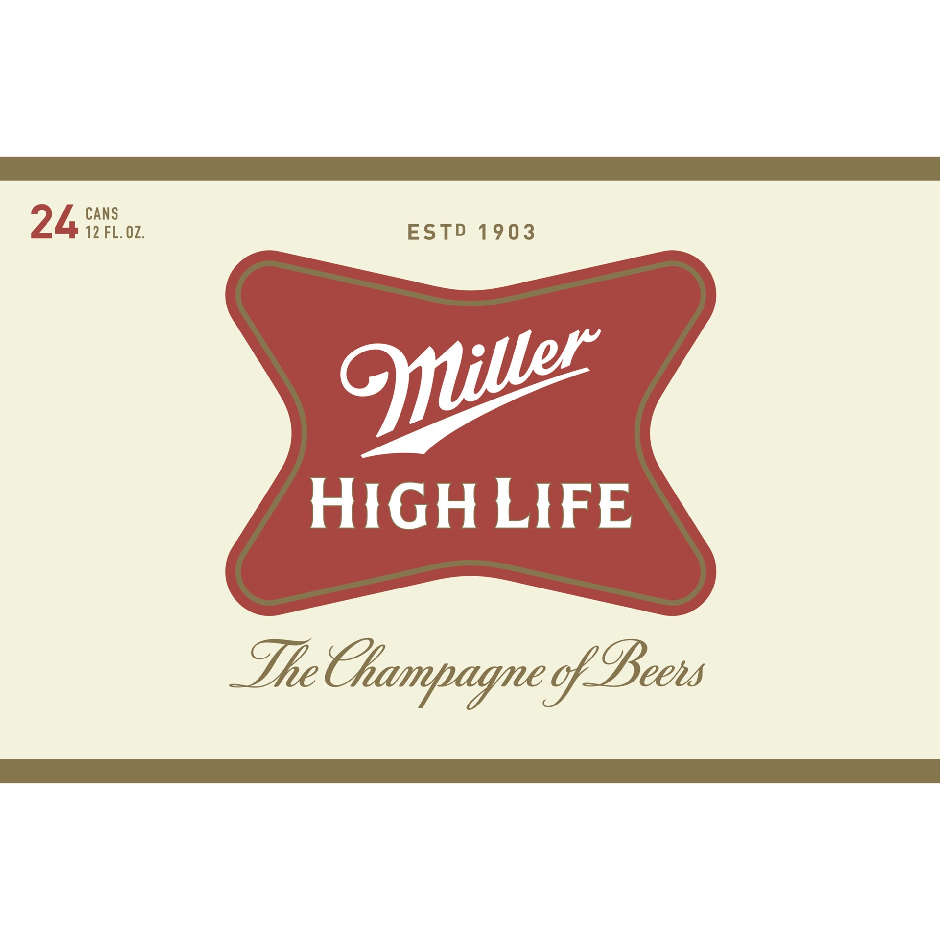 slide 5 of 5, Miller High Life Beer - 24pk/12 fl oz Cans, 24 ct; 12 fl oz