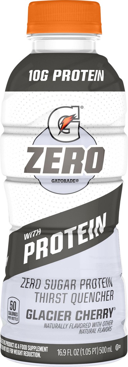 slide 5 of 6, Gatorade Zero With Protein Thirst Quencher, Glacier Cherry, 16.9 Oz, 1 ct