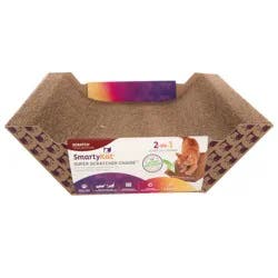 SmartyKat Super Scratcher Chaise Catnip Infused Corrugate Cat Scratcher and Bed