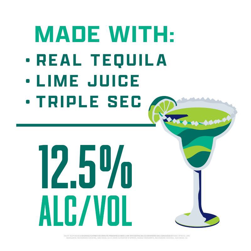 slide 3 of 12, Cutwater Spirits Cutwater Lime Tequila Margarita Cocktail - 4pk/355ml Cans, 4 ct; 355 ml