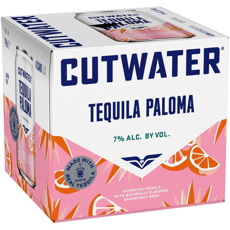 slide 2 of 12, Cutwater Spirits Cutwater Grapefruit Tequila Paloma Cocktail - 4pk/355ml Cans, 4 ct; 355 ml