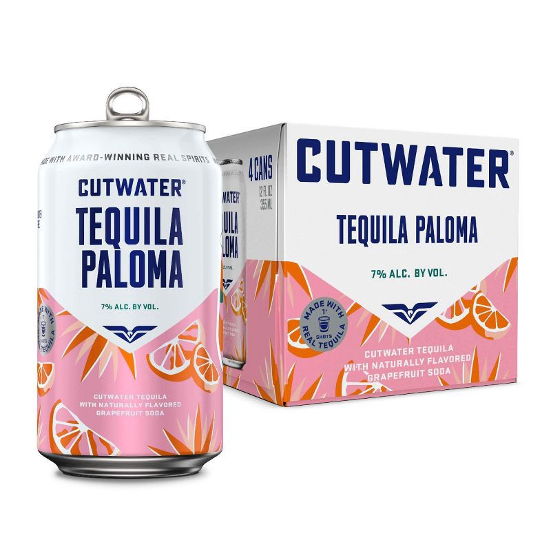 slide 1 of 13, Cutwater Spirits Cutwater Grapefruit Tequila Paloma Cocktail - 4pk/355ml Cans, 4 ct; 355 ml