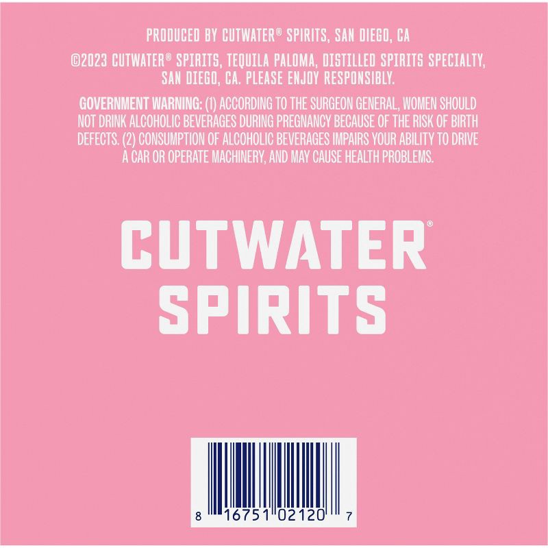 slide 8 of 12, Cutwater Spirits Cutwater Grapefruit Tequila Paloma Cocktail - 4pk/355ml Cans, 4 ct; 355 ml