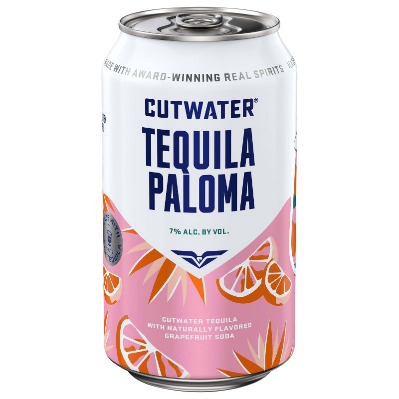 slide 3 of 12, Cutwater Spirits Cutwater Grapefruit Tequila Paloma Cocktail - 4pk/355ml Cans, 4 ct; 355 ml