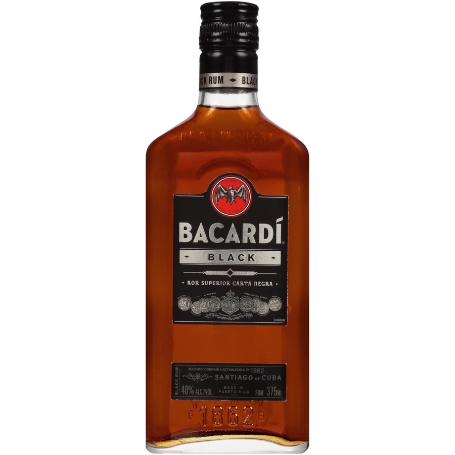 slide 1 of 7, Bacardi Black Rum - 375ml Bottle, 375 ml