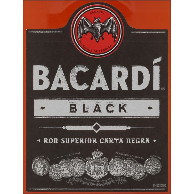 slide 7 of 7, Bacardi Black Rum - 375ml Bottle, 375 ml