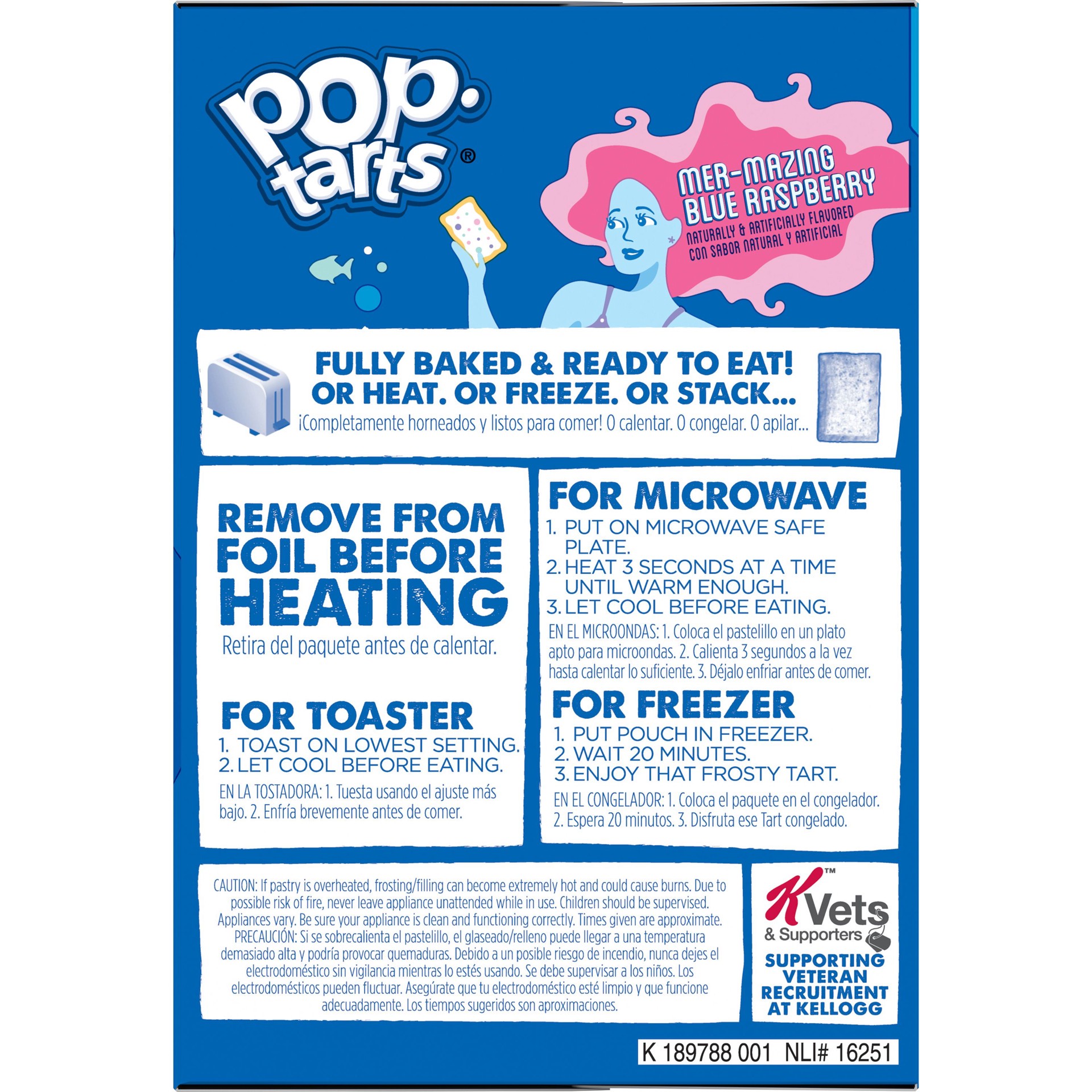 slide 2 of 5, Pop-Tarts Mer-Mazing Blue Raspberry Toaster Pastries, 13.5 oz