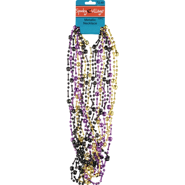 slide 1 of 1, SPOOKY VILLAGE Metallic Necklace Fun Pack, 1 ct