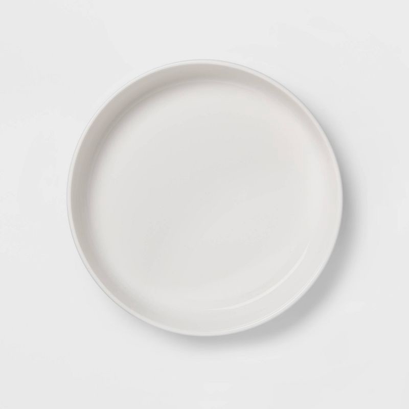 slide 3 of 3, 36oz Stoneware Avesta Bowl White - Threshold™: Modern Round Dinnerware, Microwave & Dishwasher Safe, 9" Diameter, 36 oz