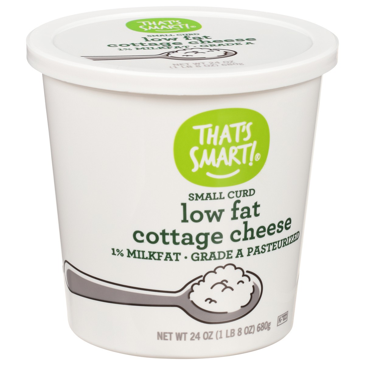 slide 13 of 14, That's Smart! Low Fat 1% Milkfat Small Curd Cottage Cheese 24 oz, 24 oz