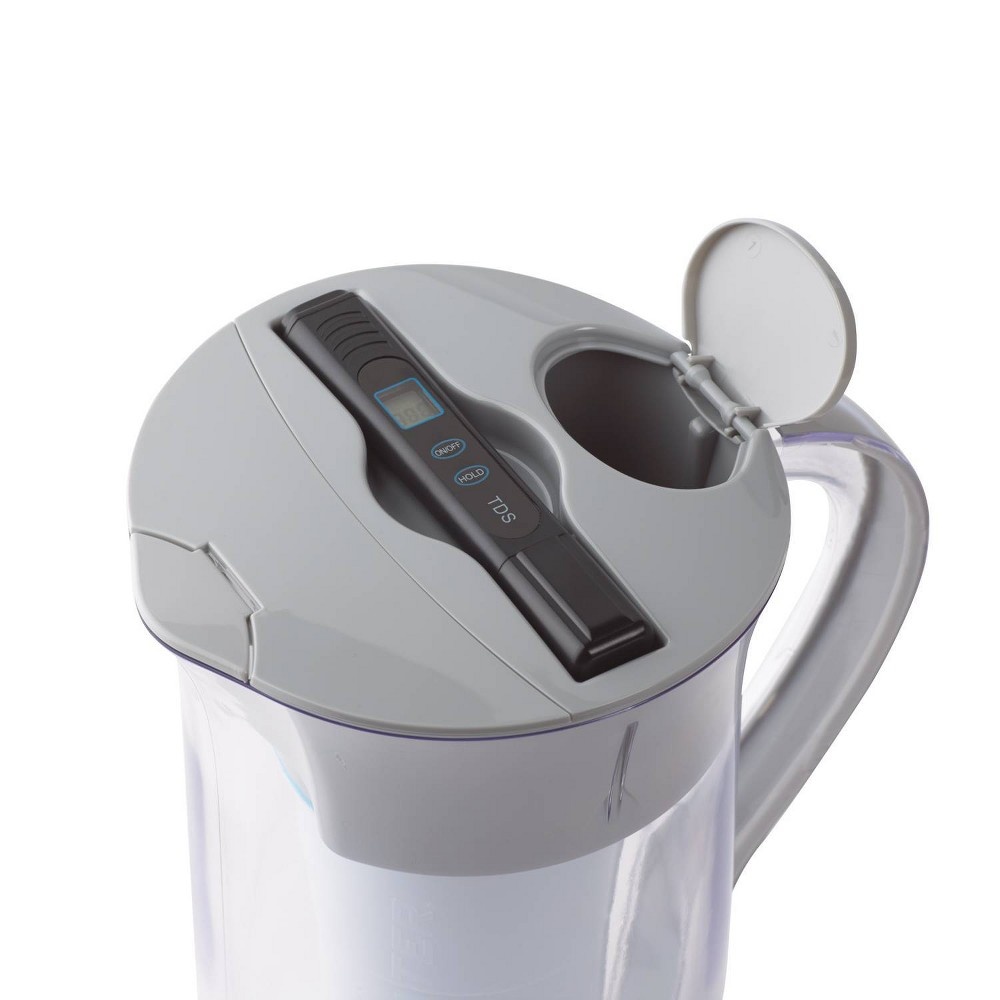 slide 2 of 7, Zerowater 8 Cup Round Pitcher with Free Water Quality Meter, 1 ct