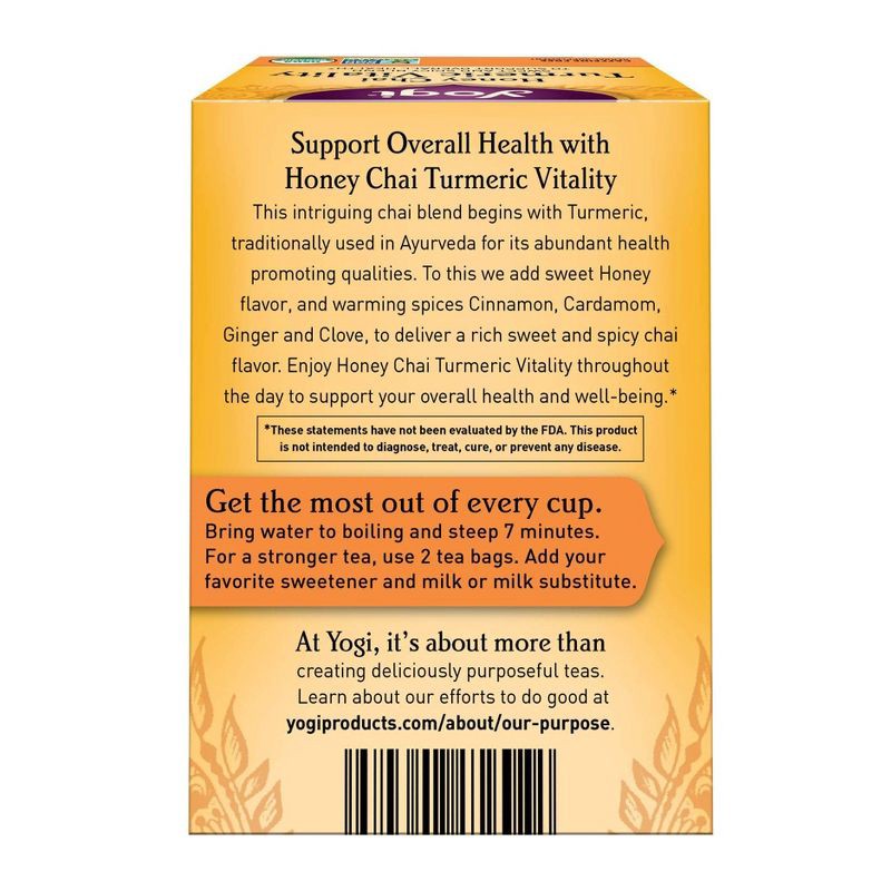 slide 2 of 7, Yogi Tea - Honey Chai Turmeric Vitality Tea - 16ct, 16 ct