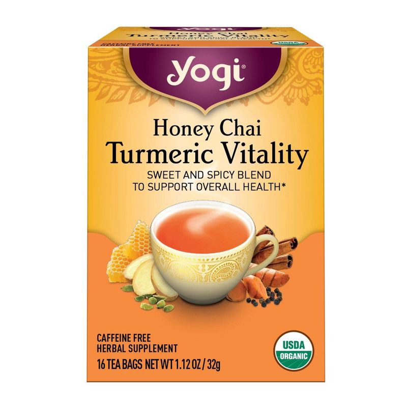 slide 1 of 7, Yogi Tea - Honey Chai Turmeric Vitality Tea - 16ct, 16 ct