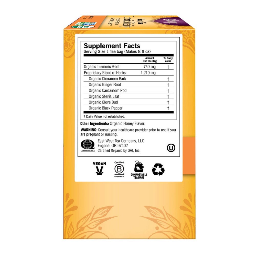 Yogi Turmeric Vitality Honey Chai Tea 16 ct Shipt