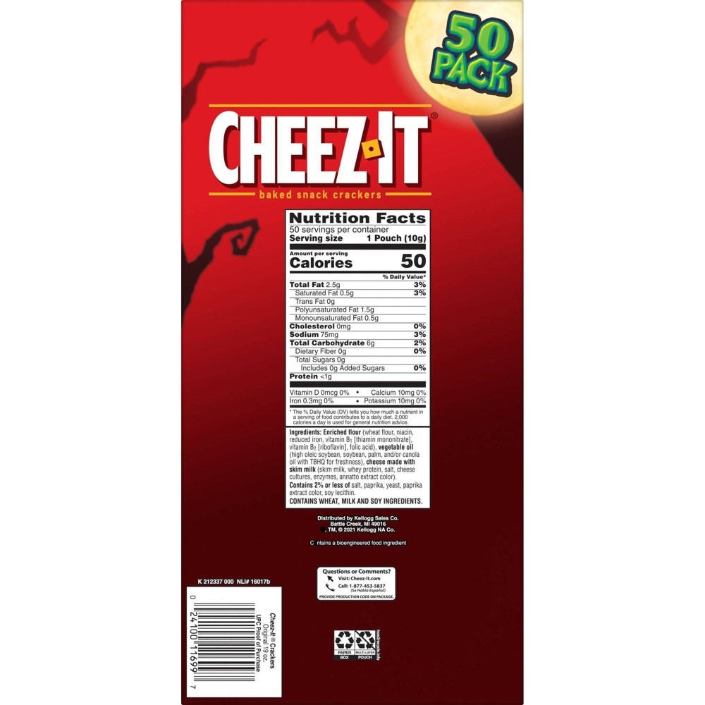 slide 8 of 8, Cheez-It Snack Crackers, 50 ct