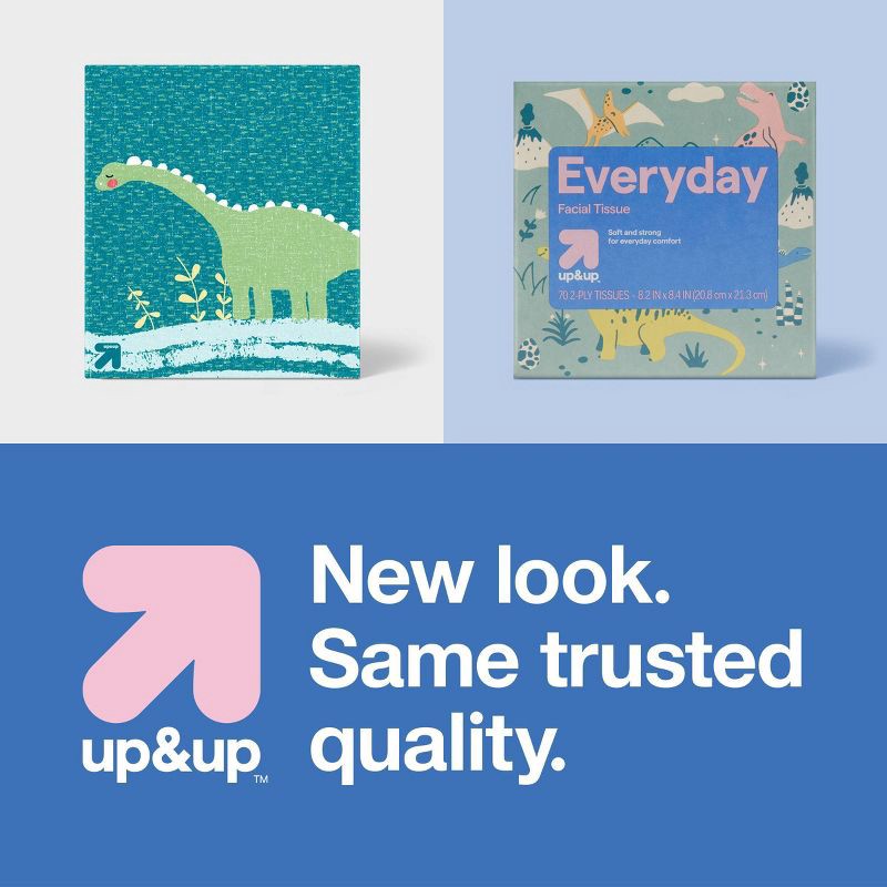 slide 4 of 4, Everyday Ultra Soft Facial Tissue - Kids Designs - 1pk/70ct - up&up™, 1 ct, 70 ct