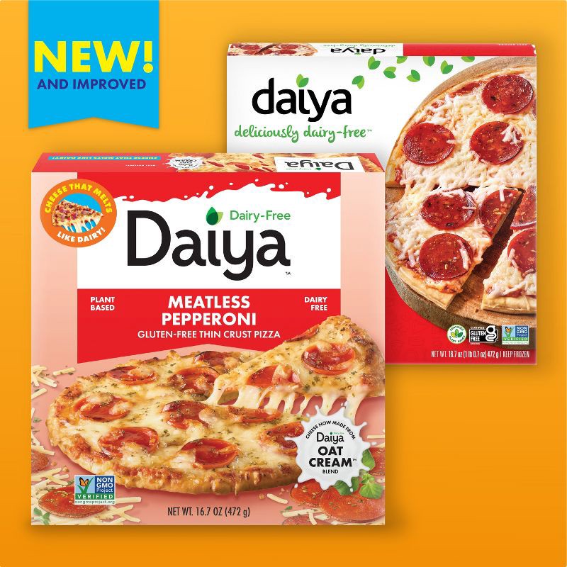 slide 4 of 6, Daiya Dairy-Free Meatless Pepperoni Frozen Pizza - 16.7oz, 16.7 oz