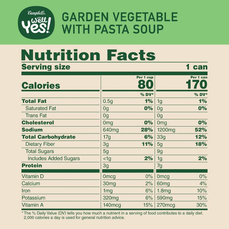 slide 7 of 10, Campbell's Well Yes! Garden Vegetable Noodle Soup - 16.1oz, 16.1 oz