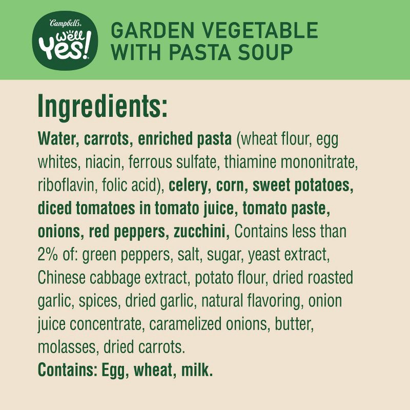 slide 4 of 10, Campbell's Well Yes! Garden Vegetable Noodle Soup - 16.1oz, 16.1 oz