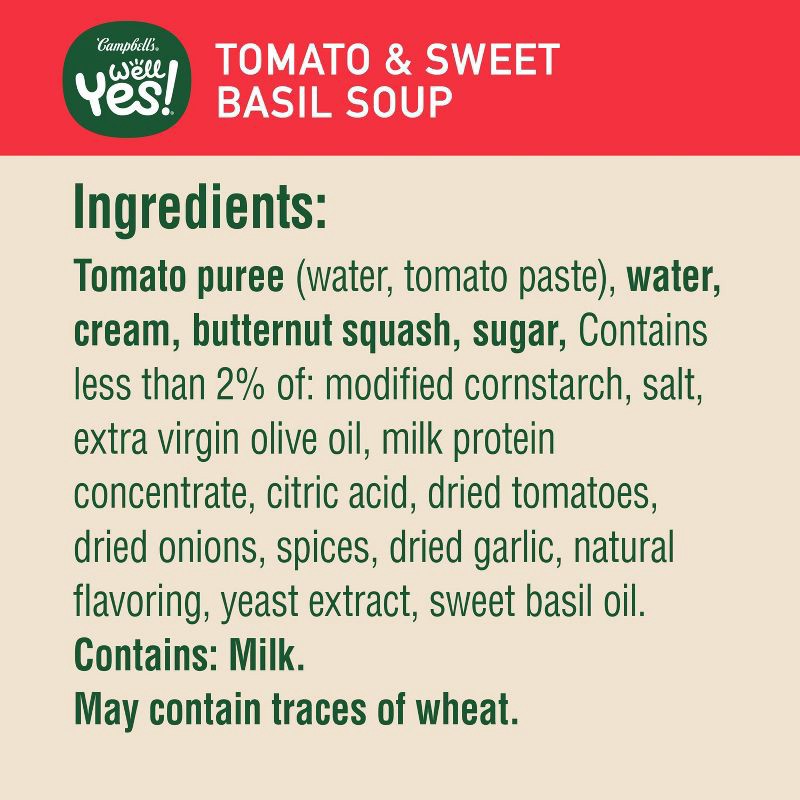 slide 9 of 11, Campbell's Well Yes! Tomato Basil Bisque - 16.3 fl oz, 16.3 fl oz