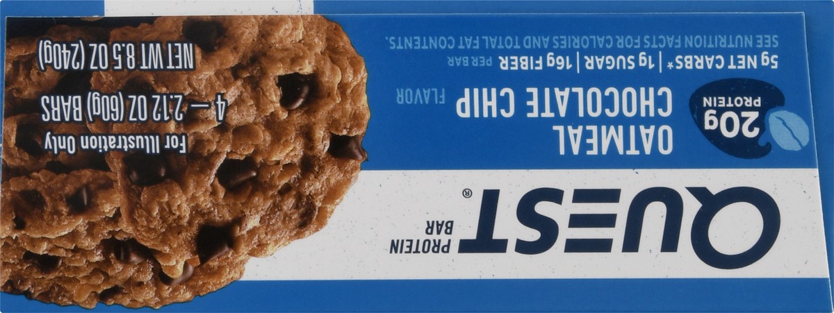 slide 7 of 9, Quest Protein Bar, Oatmeal Chocolate Chip Flavor, 4 ct