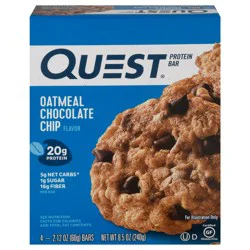 Quest Protein Bar, Oatmeal Chocolate Chip Flavor