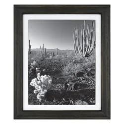 10.375" x 12.375" Matted to 8" x 10" Basic Foundational Frame Black - Threshold™: Wood Material, Glass Glazing
