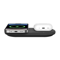 slide 7 of 9, Belkin BoostCharge Pro 2-in-1 MagSafe-Compatible Wireless Charging Pad w/ Qi2 15W + Additional USB-C Port, Fast Charger for iPhone 15, iPhone 14, & iPhone 13 Series, AirPods, and More - Black, 1 ct