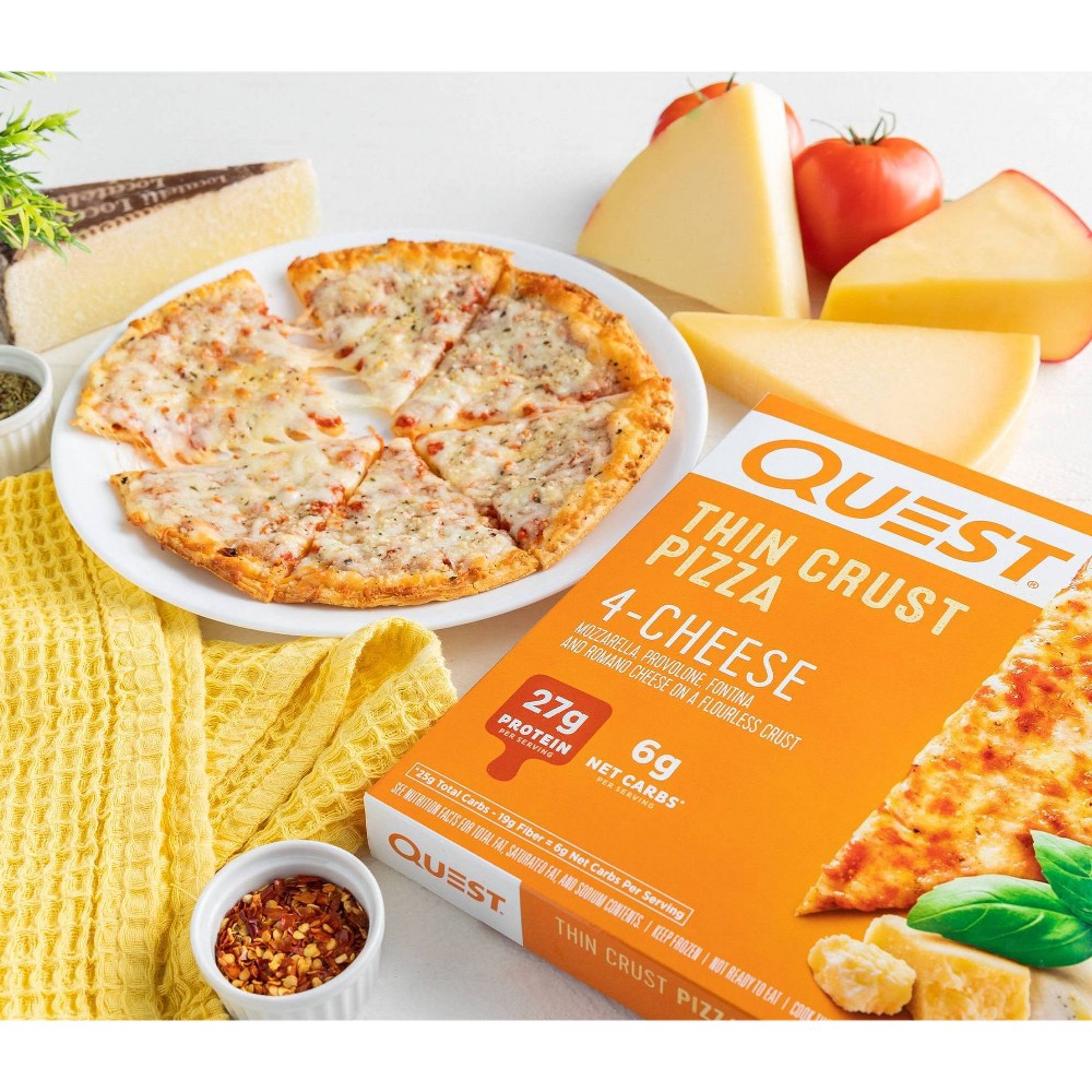 slide 6 of 6, Quest Nutrition Four Cheese Frozen Thin Crust Pizza - 11oz, 11 oz
