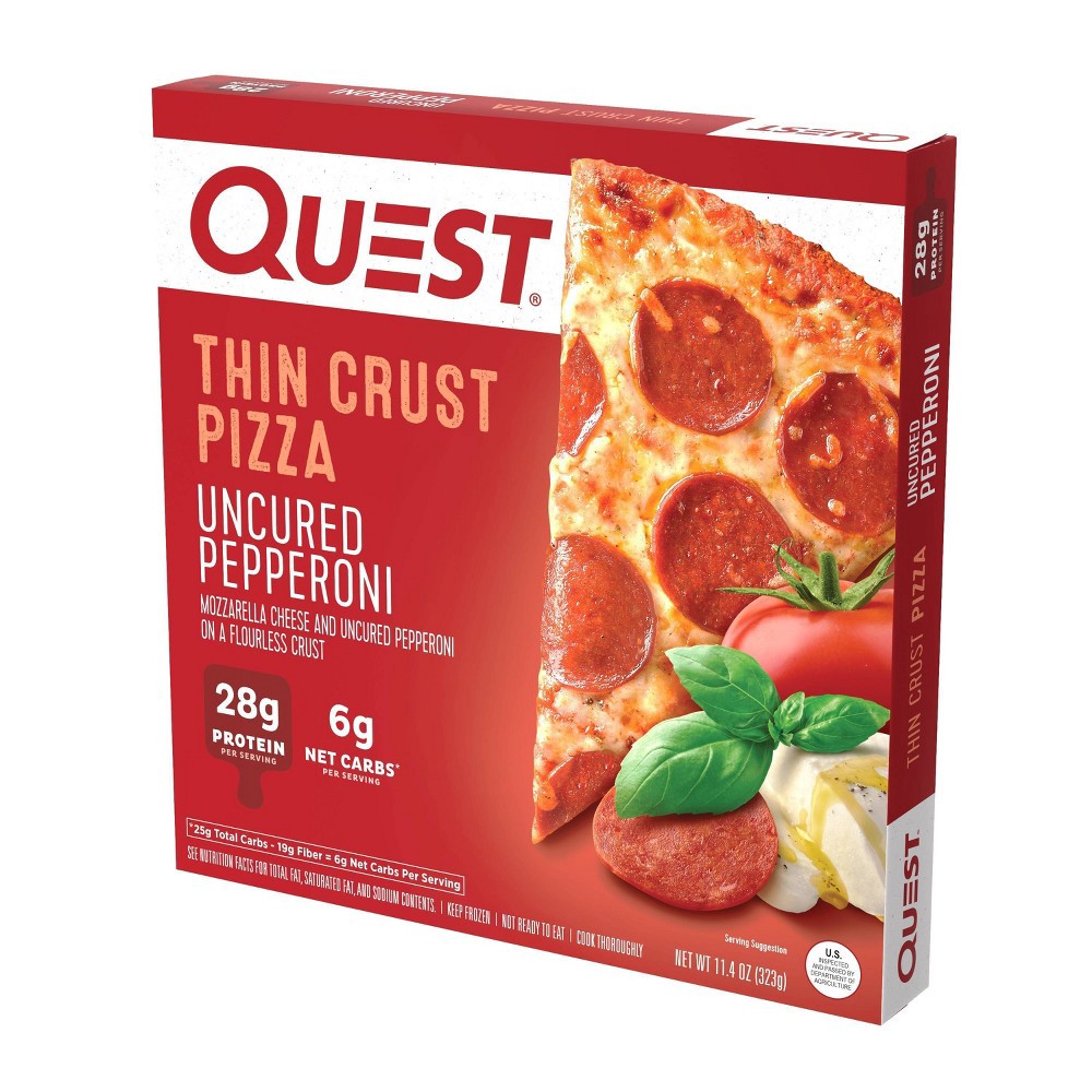 slide 5 of 6, Quest Nutrition Uncured Pepperoni Frozen Thin Crust Pizza - 11.4oz, 11.4 oz