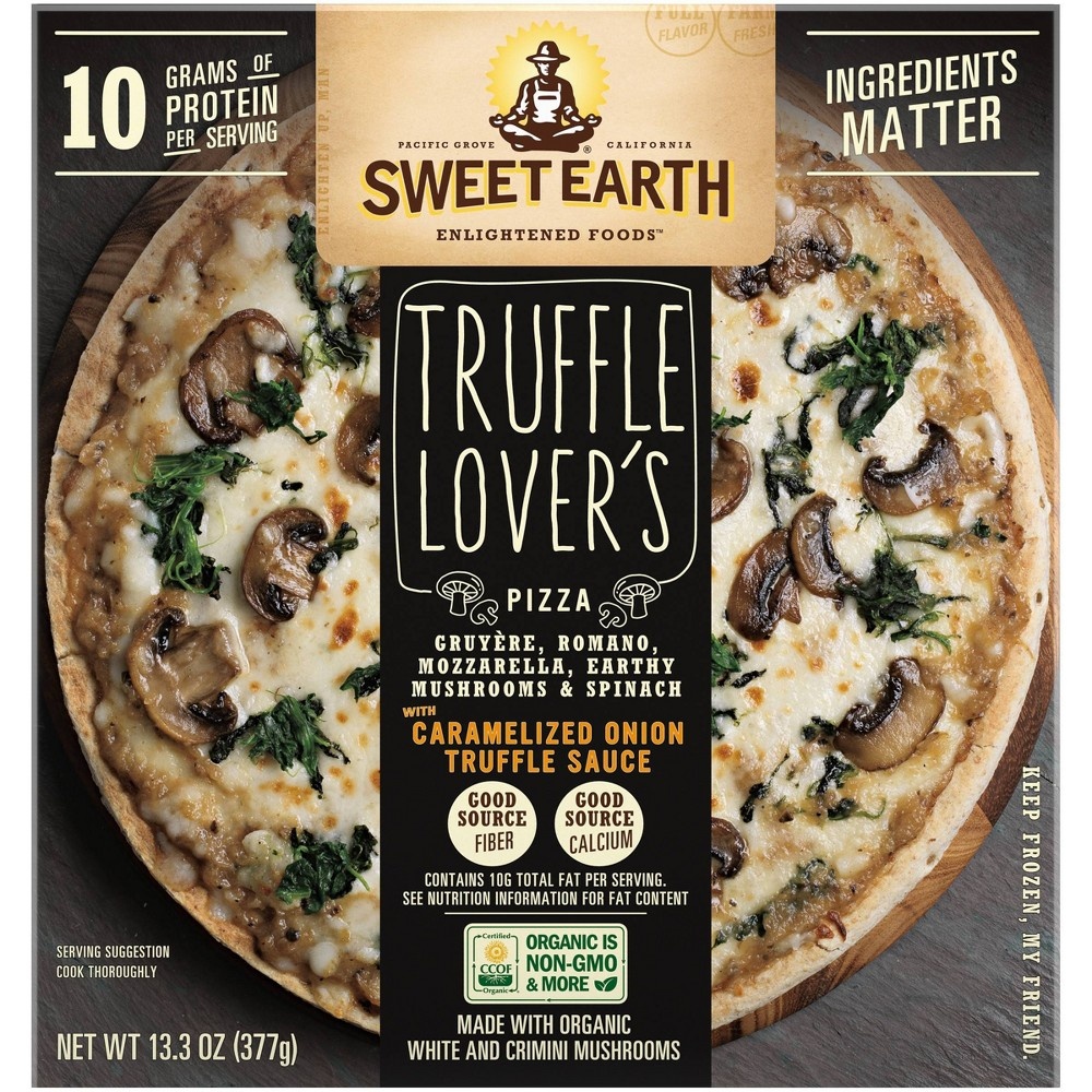 slide 2 of 10, SWEET EARTH Pizza Sweet Earth Truffle Lovers Frozen Pizza - 13.3oz, 13.3 oz