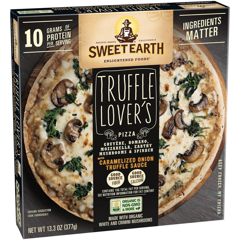 slide 3 of 10, SWEET EARTH Pizza Sweet Earth Truffle Lovers Frozen Pizza - 13.3oz, 13.3 oz