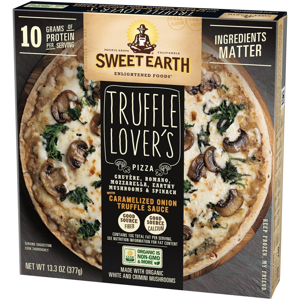 slide 5 of 10, SWEET EARTH Pizza Sweet Earth Truffle Lovers Frozen Pizza - 13.3oz, 13.3 oz