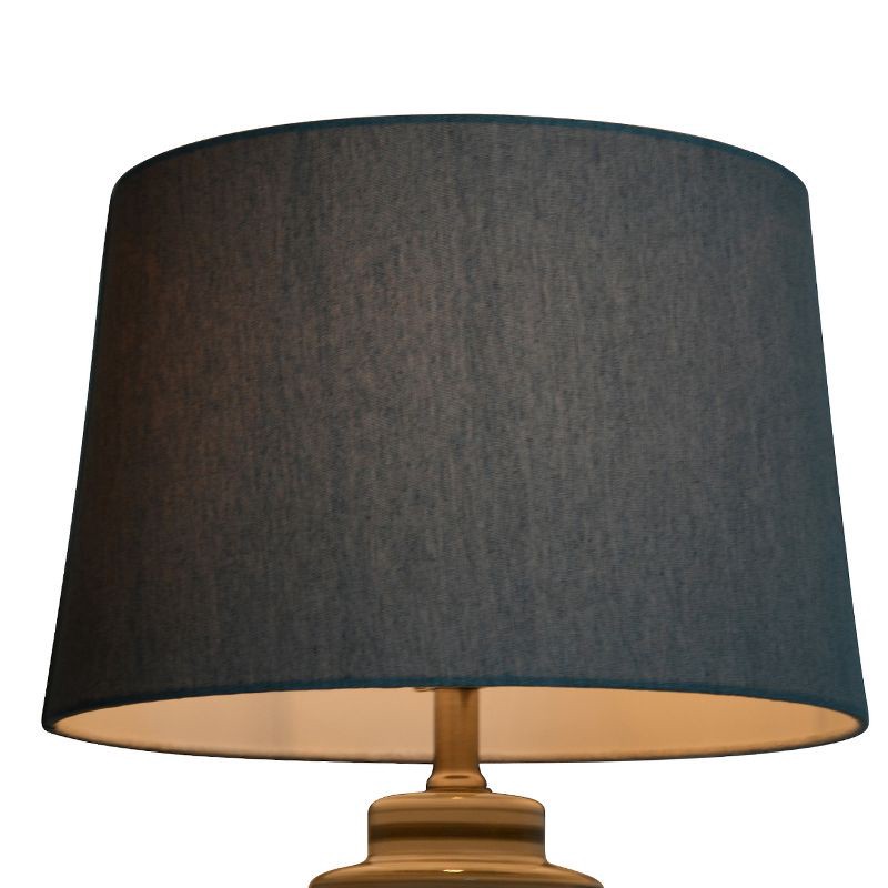 slide 2 of 4, Large Linen Mod Drum Lampshade Gray - Threshold™: Slip Uno Fitter, No Assembly Required, 1 ct