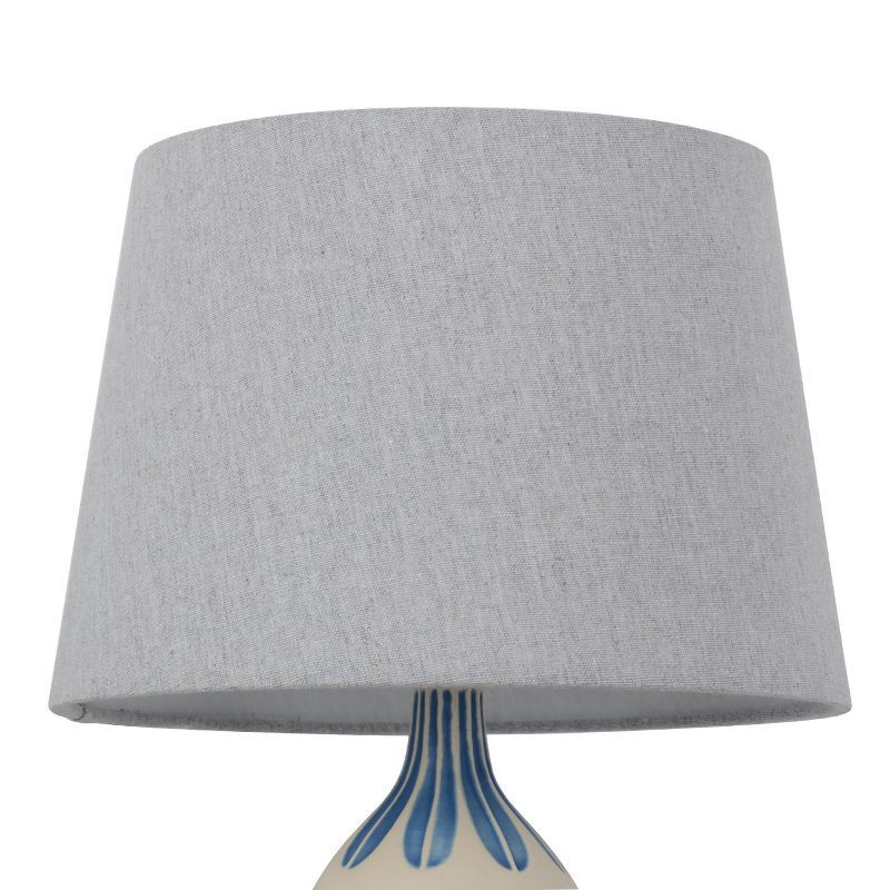 slide 1 of 2, Small Mod Drum Lampshade Gray - Threshold™: Linen Blend, Slip Uno Fitter, No Assembly Required, 1 ct