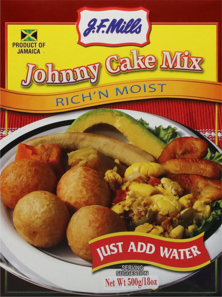 slide 13 of 13, J.F. Mills Rich'n Moist Johnny Cake Mix 18 oz, 18 oz