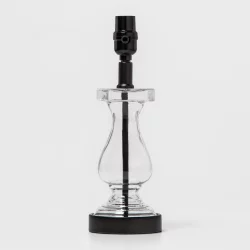 Small Glass Baluster Column Desk Lamp (Base only) Clear - Threshold