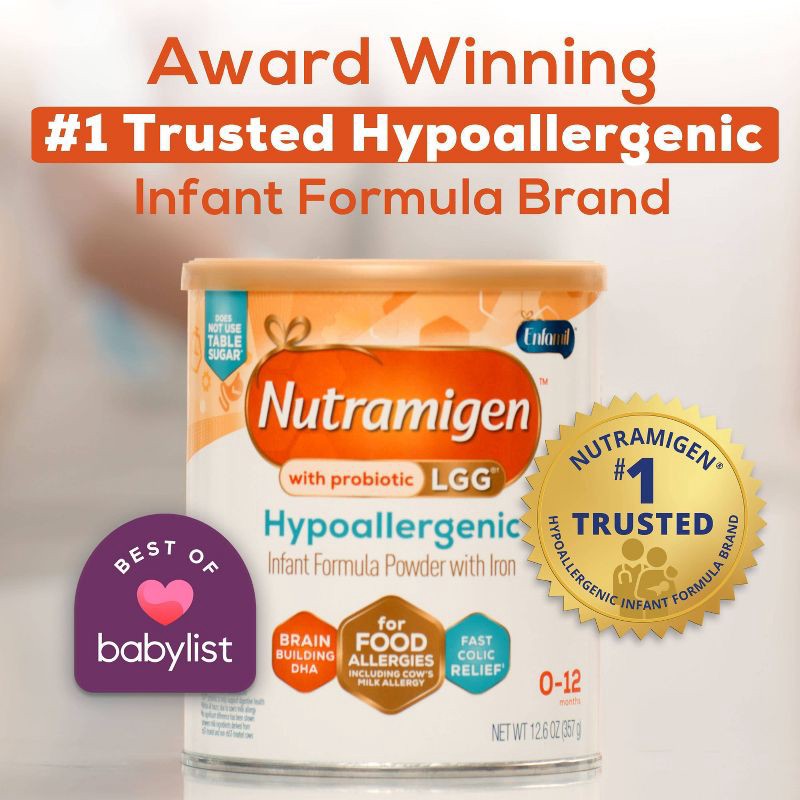 slide 5 of 15, Enfamil Nutramigen LGG Hypoallergenic Powder Infant Formula - 27.8oz, 27.8 oz