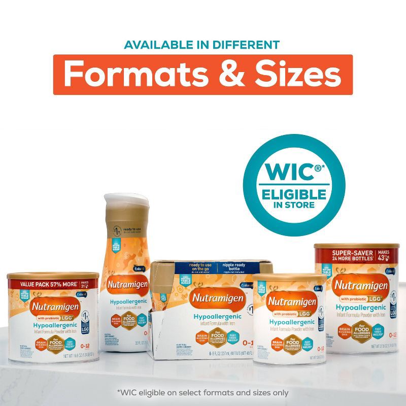 slide 10 of 15, Enfamil Nutramigen LGG Hypoallergenic Powder Infant Formula - 27.8oz, 27.8 oz