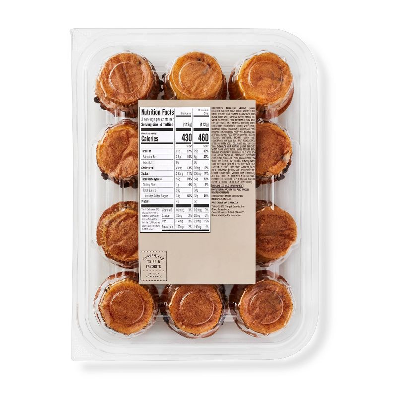 slide 2 of 4, Variety Mini Muffins Pack - 11.9oz/12ct - Favorite Day™, 11.9 oz, 12 ct