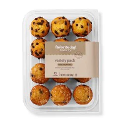Variety Mini Muffins Pack - 11.9oz/12ct - Favorite Day™
