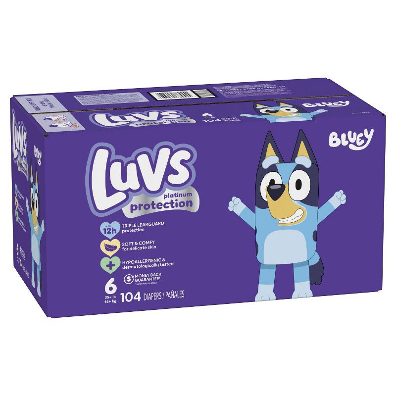 slide 10 of 12, Luvs Pro Level Leak Protection Diapers Giant Pack - Size 6 - 104ct, 6 x 104 ct