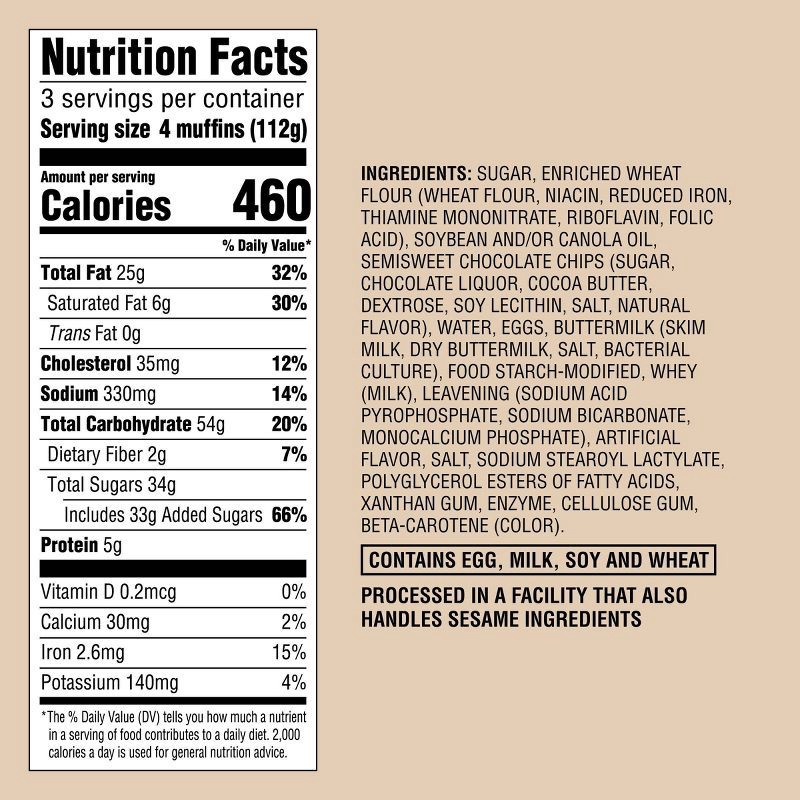 slide 4 of 4, Chocolate Chip Mini Muffins - 11.9oz/12ct - Favorite Day™, 11.9 oz, 12 ct