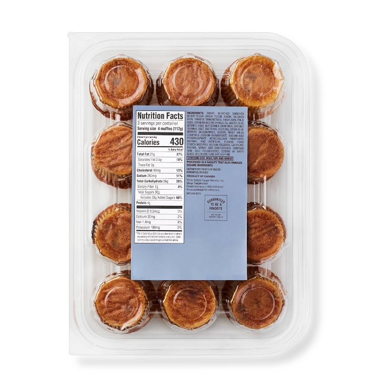 slide 2 of 4, Blueberry Mini Muffins - 11.9oz/12ct - Favorite Day™, 11.9 oz, 12 ct