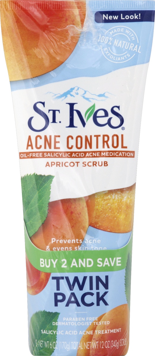 slide 2 of 2, St. Ives Blemish Control Apricot Face Scrub, 2 ct; 6 oz