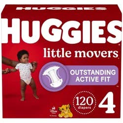 Huggies Little Movers Active Fit Diapers - Size 4 - 120ct